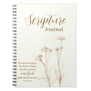 Cuaderno Diario de Oración de las Escrituras Versículo Bíbl