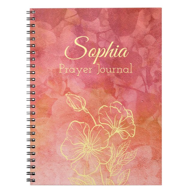 Cuaderno Diario de oración de las flores de pasión (Frente)