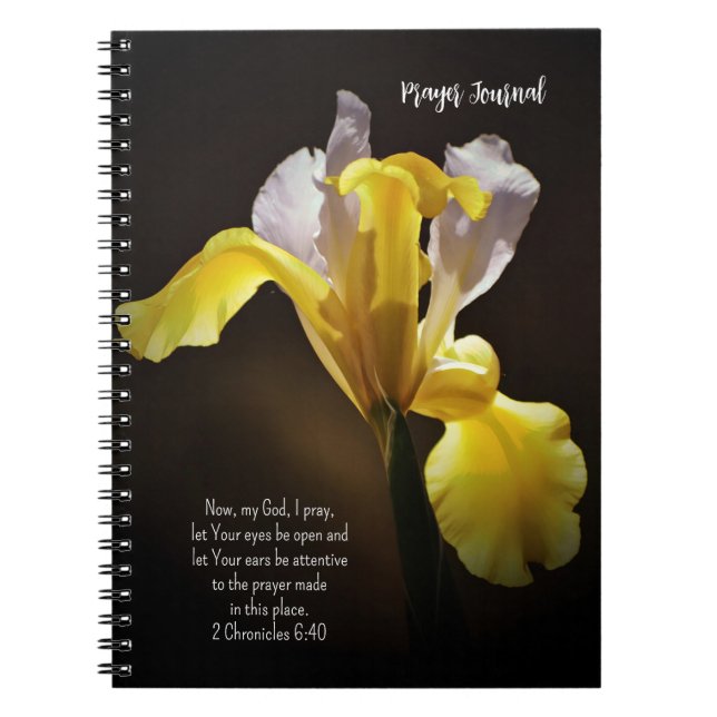 Cuaderno Diario de oración de las flores oscuras y ligeras (Frente)