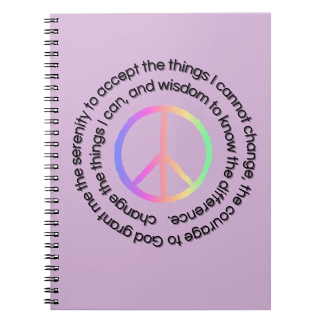 Cuaderno Diario de oración de serenidad Bloc de notas Vida  (Frente)