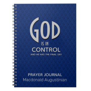 Cuaderno Diario de oración masculina DIOS ESTÁ EN CONTROL
