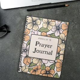 Cuaderno Diario de Oración Nombre Flor Naranja