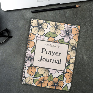 Cuaderno Diario de Oración Nombre Flor Naranja