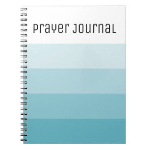 Cuaderno Diario de oraciones de franjas turquesas
