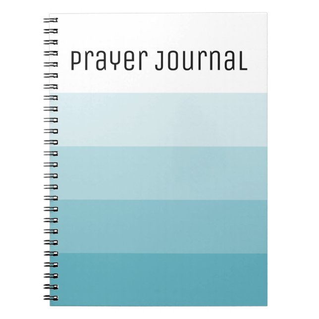 Cuaderno Diario de oraciones de franjas turquesas (Frente)