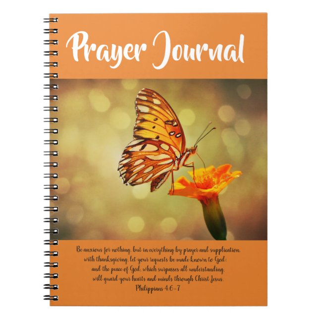 Cuaderno Diario de oraciones de mariposa (Frente)