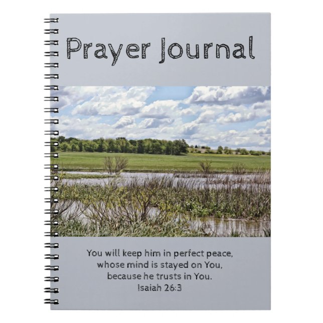 Cuaderno Diario de oraciones sobre la escena del paisaje de (Frente)