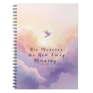 Cuaderno Diario de oraciones y fe de paloma de acuarela ser