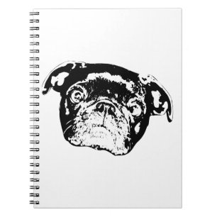 Cuaderno Diario de pensamientos festivos Pug