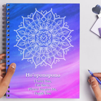 Cuaderno Diario de Perdón Ho'oponopono | Cobalto Magenta
