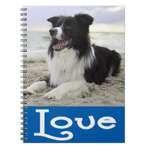 Cuaderno Diario de Perro Cachorro de Border Collie de Amor 