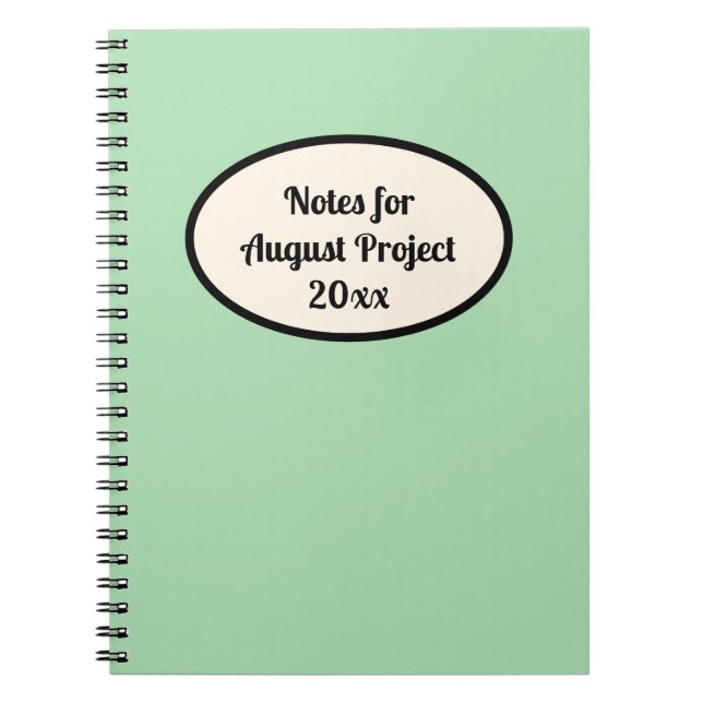 Cuaderno diario de personalizables (Frente)