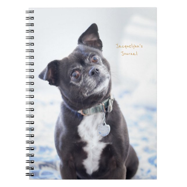 Cuaderno Diario de Personalizado de perro lindo (Frente)