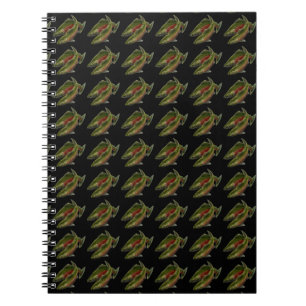 Cuaderno Diario de pesca Personalizado Salmon Fish Art Note