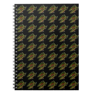 Cuaderno Diario de pesca Personalizado Salmon Fish Art Note