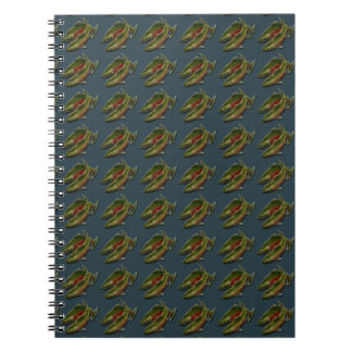 Cuaderno Diario de pesca Personalizado Salmon Fish Art Note