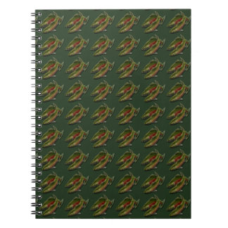 Cuaderno Diario de pesca Personalizado Salmon Fish Art Note