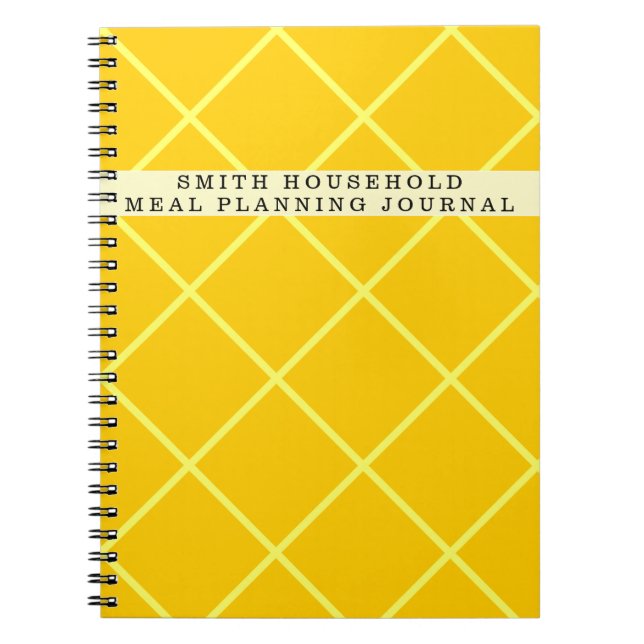 Cuaderno Diario de planificación de comidas personalizado (Frente)