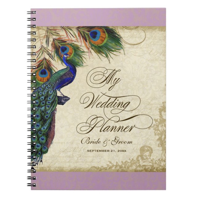 Cuaderno Diario de planificación formal de bodas de pavo re (Frente)