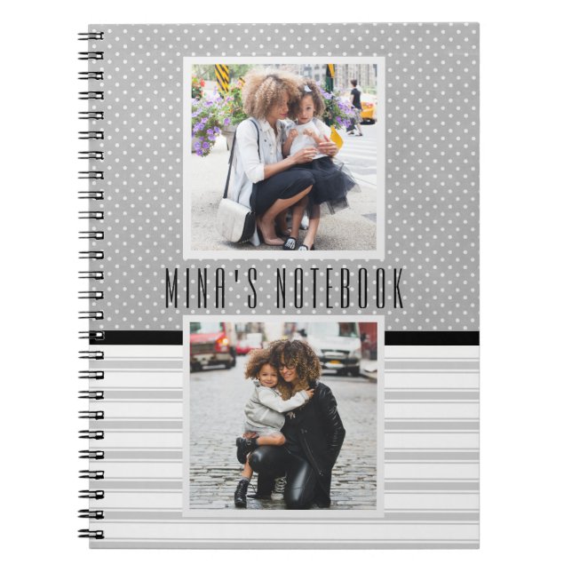 Cuaderno Diario de plantilla de fotografía personalizada/ (Frente)
