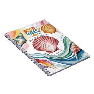 Cuaderno Diario de Playa Personalizado   Buenas Vibraciones