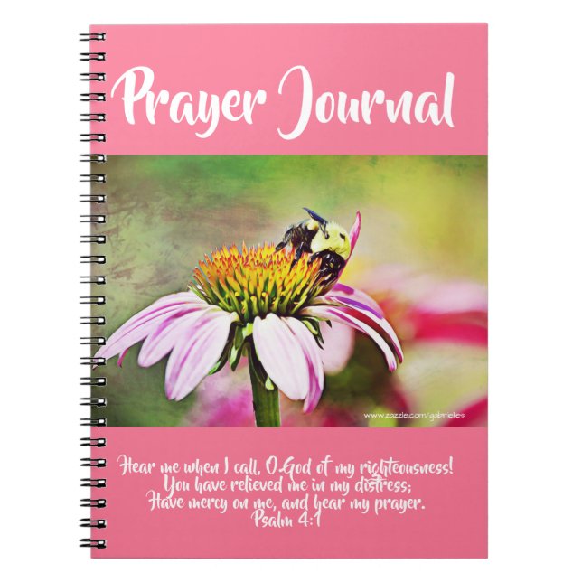 Cuaderno Diario de plegarias de abejas y flores silvestres (Frente)