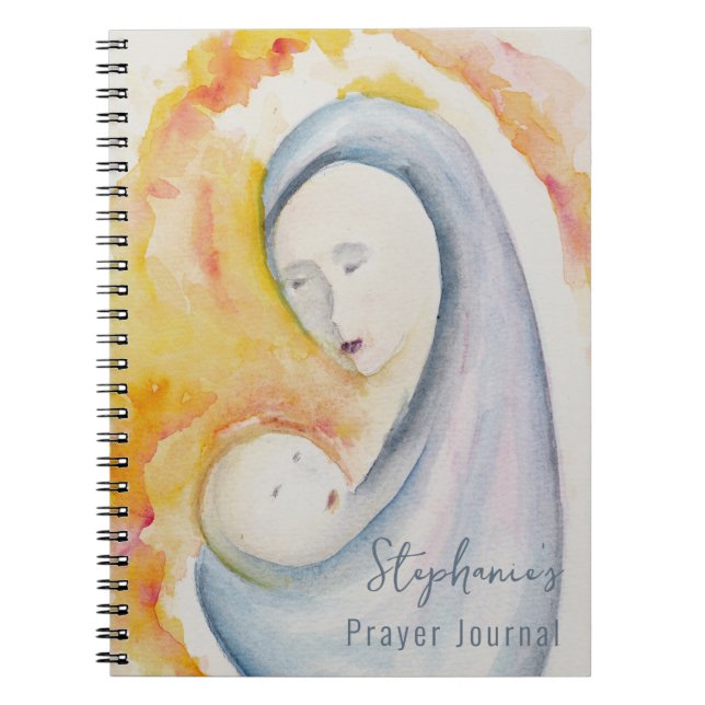 Cuaderno Diario de plegarias personalizadas Madonna y arte  (Frente)