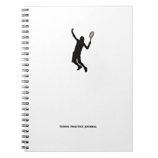 Cuaderno Diario de prácticas de tenis sobre el patrón blanc