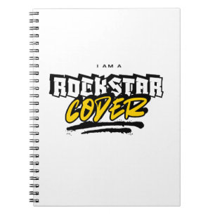 Cuaderno diario de programador estrella de rock