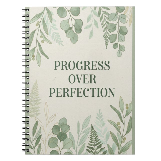 Cuaderno Diario de progreso sobre perfección (Frente)