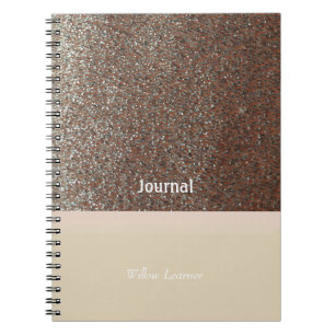 Cuaderno Diario de Purpurinas de imitación rosa ruidoso