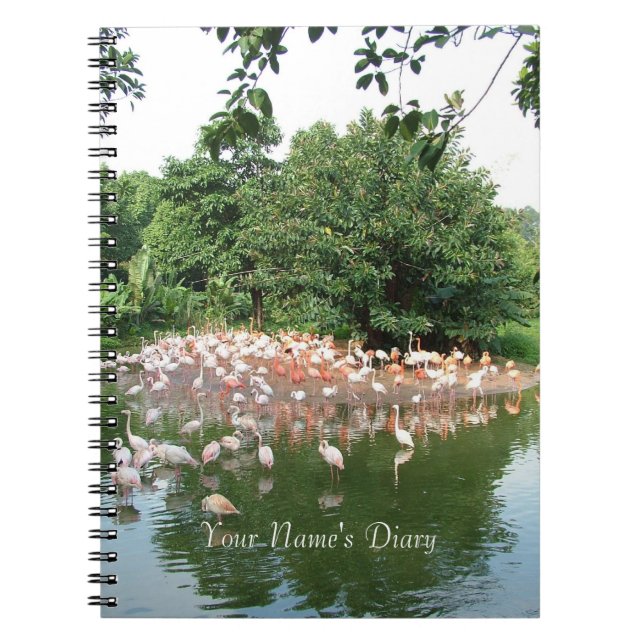 Cuaderno diario de rebaño de flamingo (Frente)