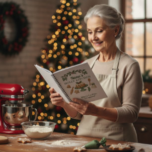 Cuaderno Diario de recetas navideñas personalizadas de Nana