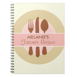 Cuaderno Diario de recetas, rosa