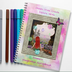 Cuaderno Diario de recortes imaginativo del castillo de elf