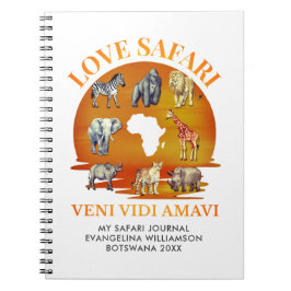Cuaderno Diario de recuerdo de LOVE SAFARI personalizado