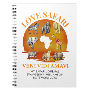 Cuaderno Diario de recuerdo de LOVE SAFARI personalizado