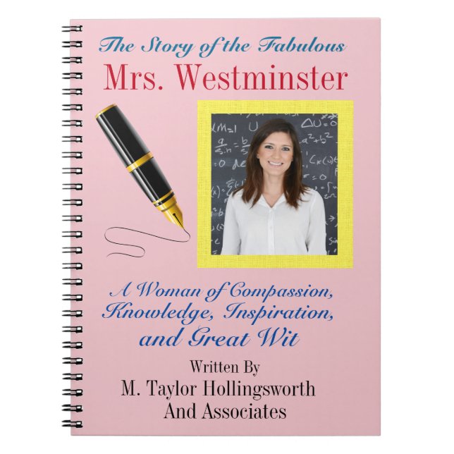 Cuaderno Diario de regalo de profesor - SRF (Frente)