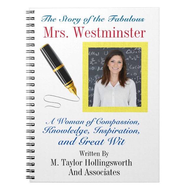 Cuaderno Diario de regalo de profesor - SRF (Frente)