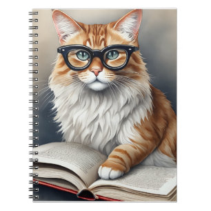 Cuaderno Diario de registro de lectura personal de un gato 