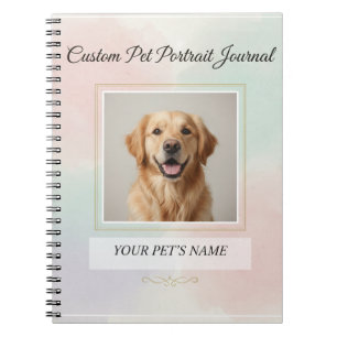 Cuaderno Diario de retrato de mascota personalizado – Cuade