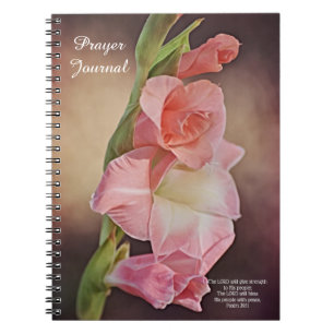 Cuaderno Diario de Rezo de Arte de Flores de Gladiolus Rosa