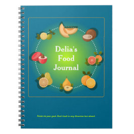 Cuaderno Diario de salud de la dieta alimentaria del Person