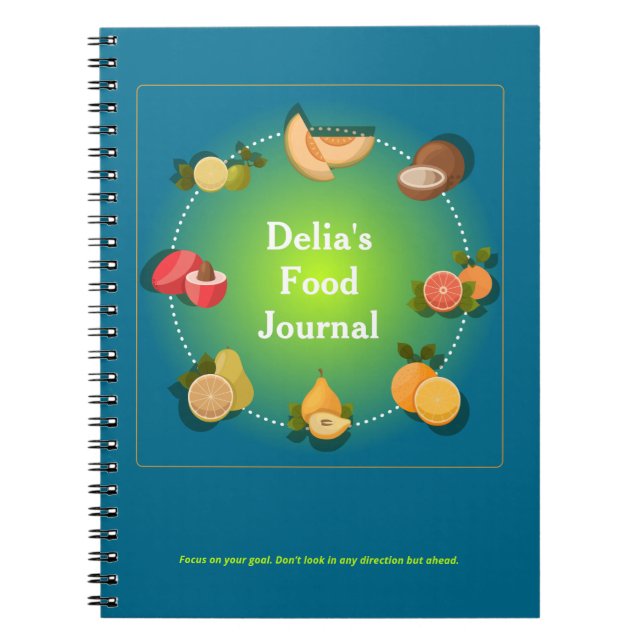 Cuaderno Diario de salud de la dieta alimentaria del Person (Frente)
