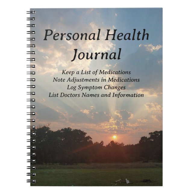 Cuaderno Diario de salud personal y diario de medicina (Frente)