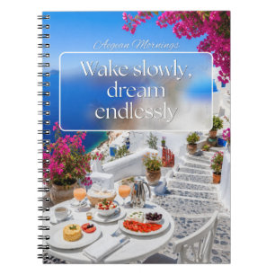 Cuaderno Diario de Santorini Sueña sin Fin Despertar Lento
