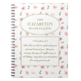 Cuaderno Diario de solicitudes de oraciones florales