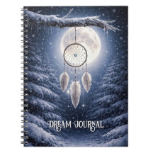Diario de sueños con atrapasueños de nieve