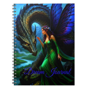 Cuaderno Diario de sueños de Hada y Dragón