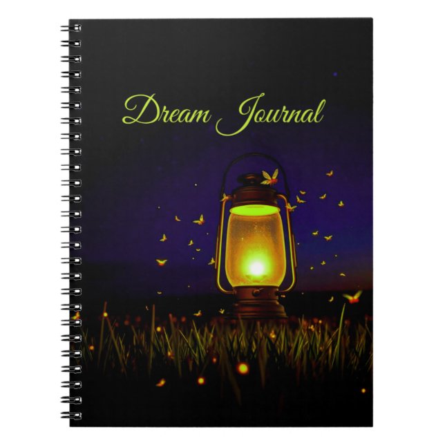 Cuaderno Diario de sueños de linterna y luciérnagas (Frente)